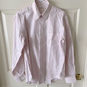 Calvin Klein Pink Button-Up Dress Shirt Sz 15 1/2 34/35